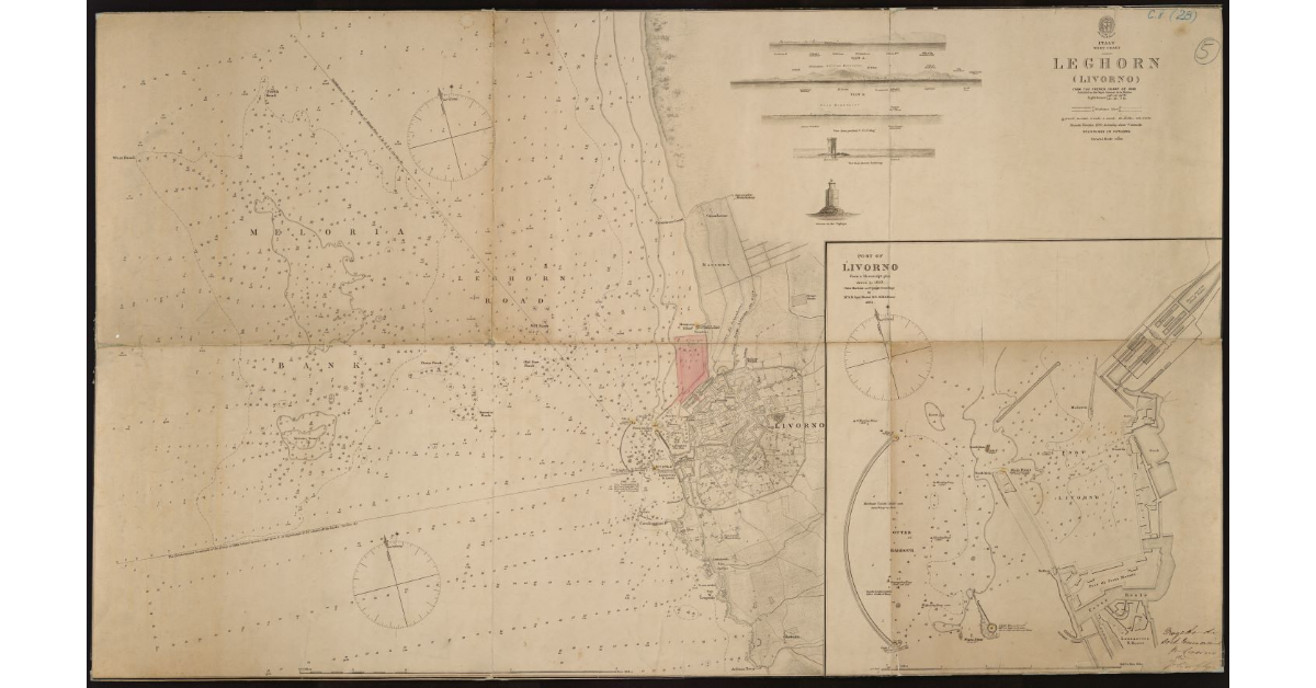 Leghorn (from the french chart of 1848)