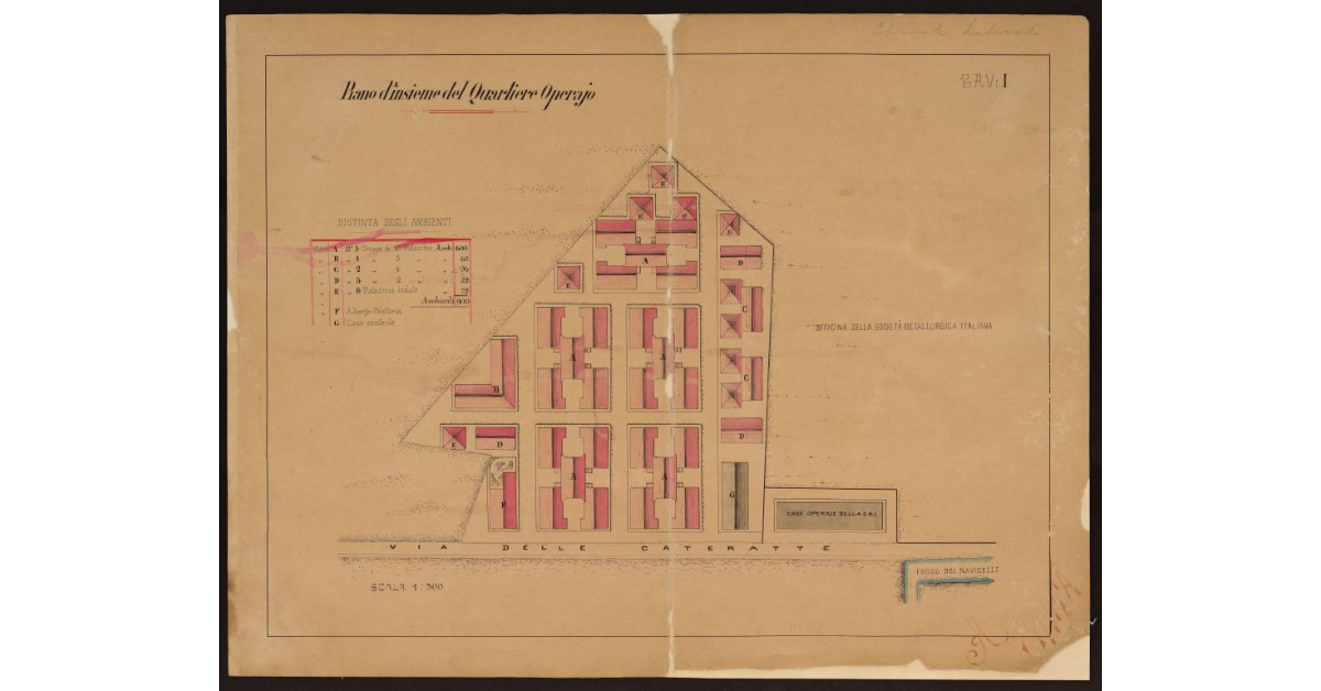 Piano d'insieme del quartiere operaio [a Livorno]