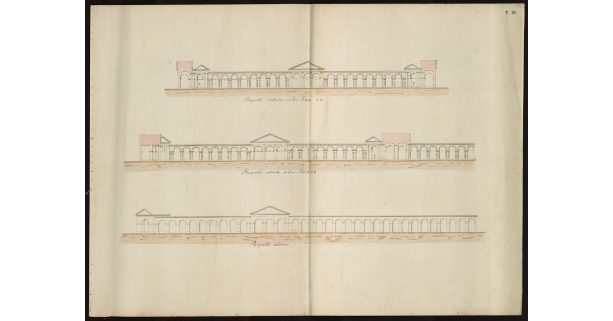 [Prospetti del nuovo cimitero a Livorno]