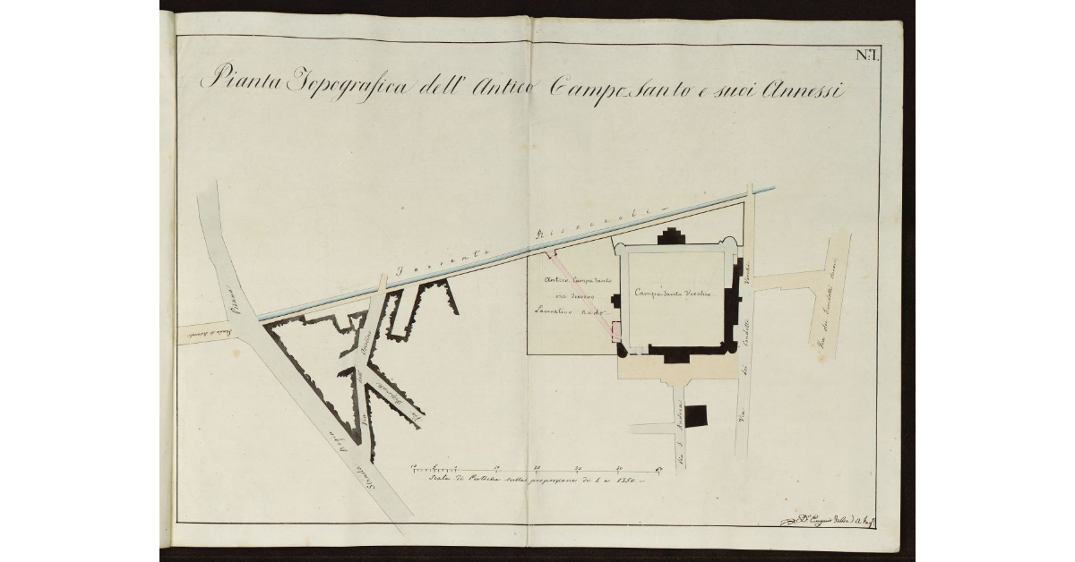 Pianta topografica dell'Antico Campo Santo e suoi Annessi [a Livorno]