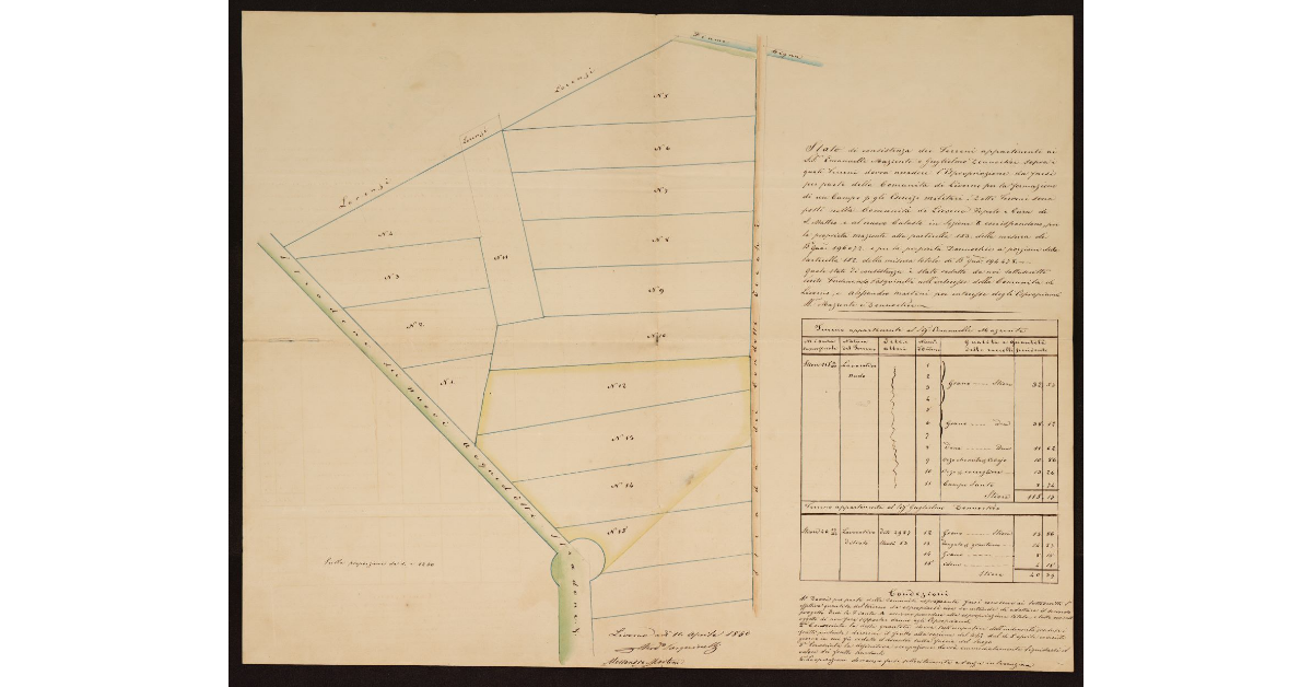 [Esproprio di terreni per esercizi militari tra le vie dei Nuovi Acquedotti e dei Condotti Vecchi e dei a Livorno]