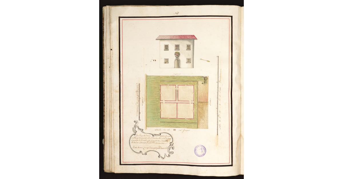 [Pianta della Casa, e Terra di detta RRPP di S. Gio. dirimpetto alla Polveriera di S.A.R]