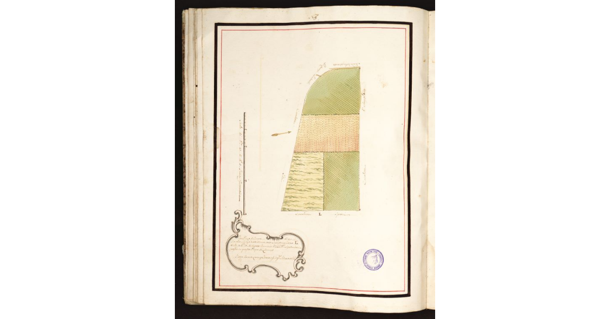 [Pianta detta Muro Torto di detti RR.PP. con termini due con Marca simile]