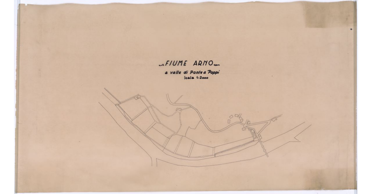 Fiume Arno a valle di Ponte a Poppi