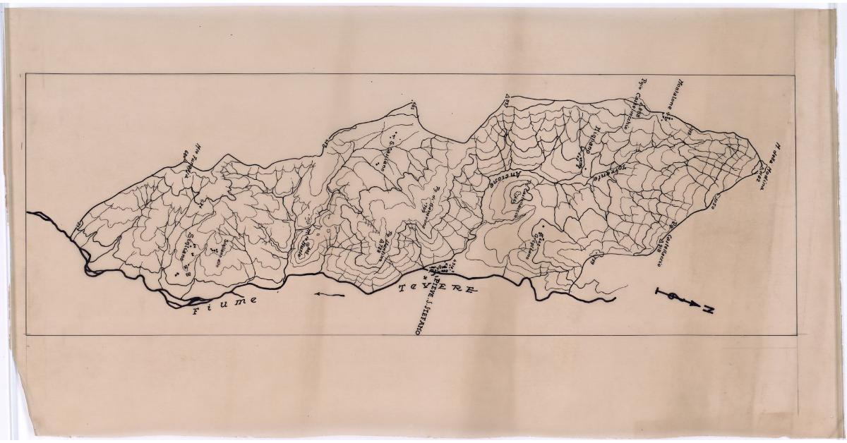 [Fiume Tevere nella zona compresa tra il Poggio degli Scopeti e Pistrino]