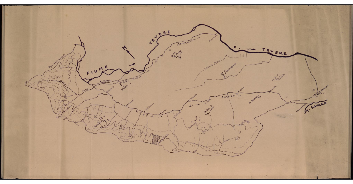 [Fiume Tevere in lato destro nella zona compresa tra il Poggio degli Scopeti e Pistrino]