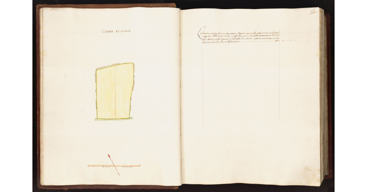 [Pianta di una partita di terra situata nel comune di Casale]