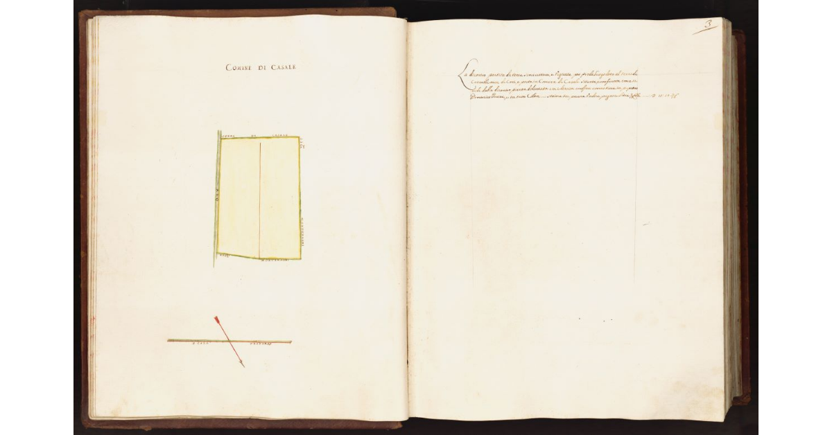 [Pianta di una partita di terra situata nel comune di Casale]