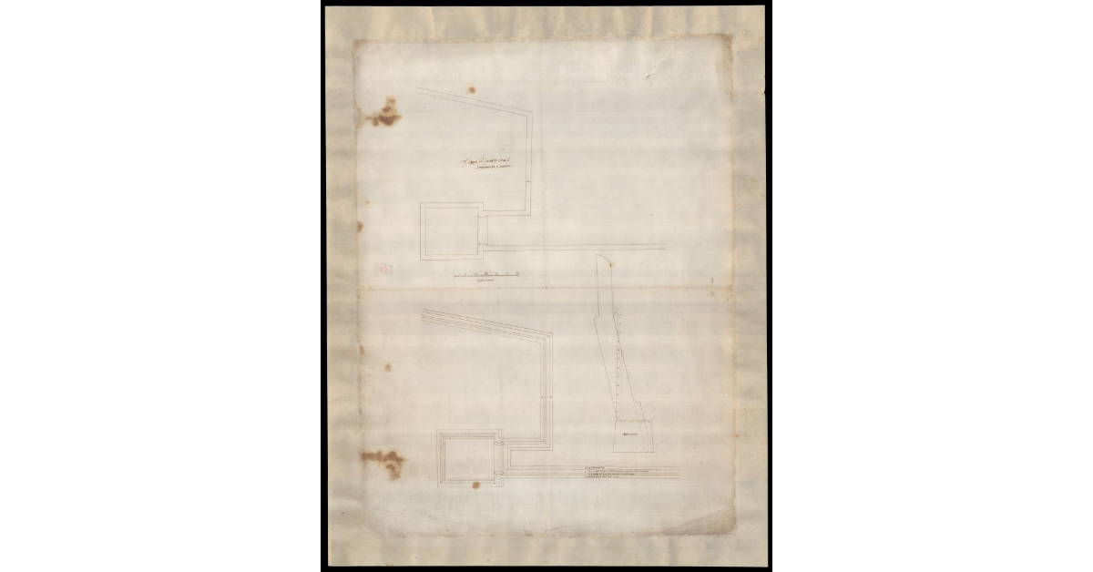 [Pianta e profilo della controscarpa delle mura a Lucca]