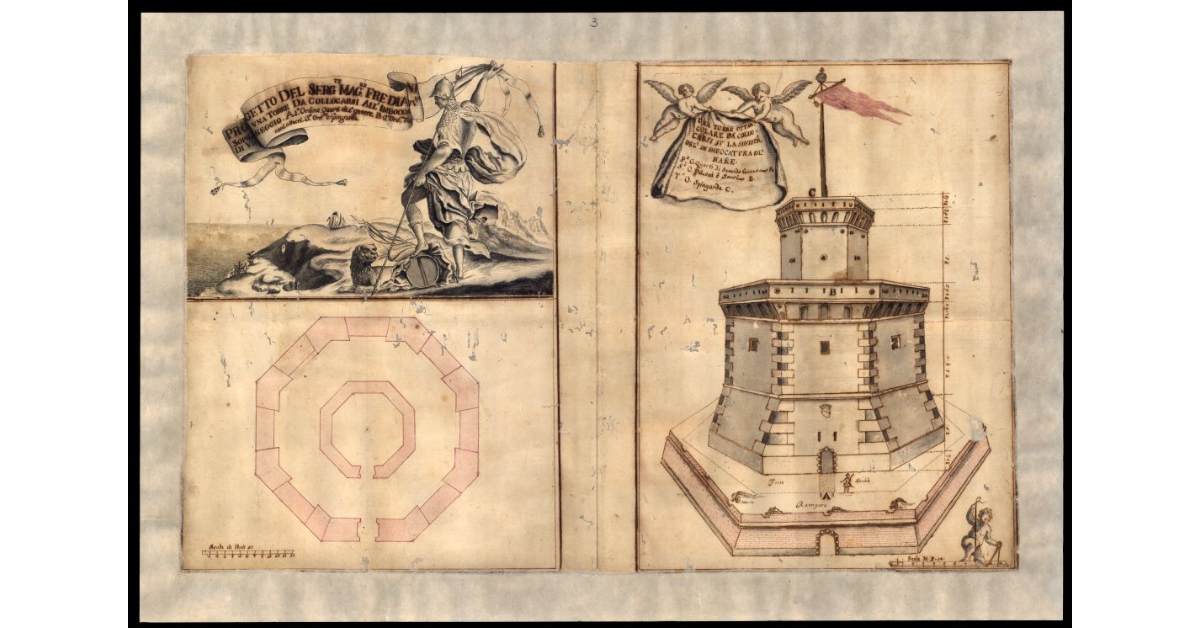 Progetto [...] sopra una torre da collocarsi all'imboccatura di Viareggio