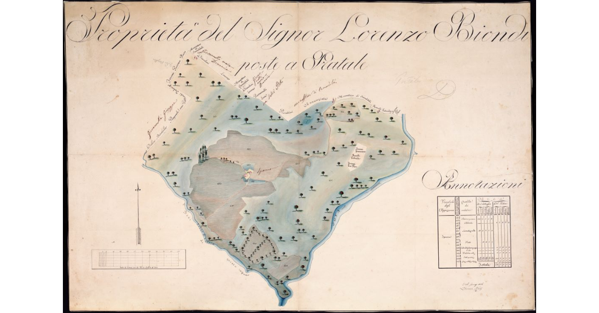 Proprietà del Signor Lorenzo Biondi poste a Pratale