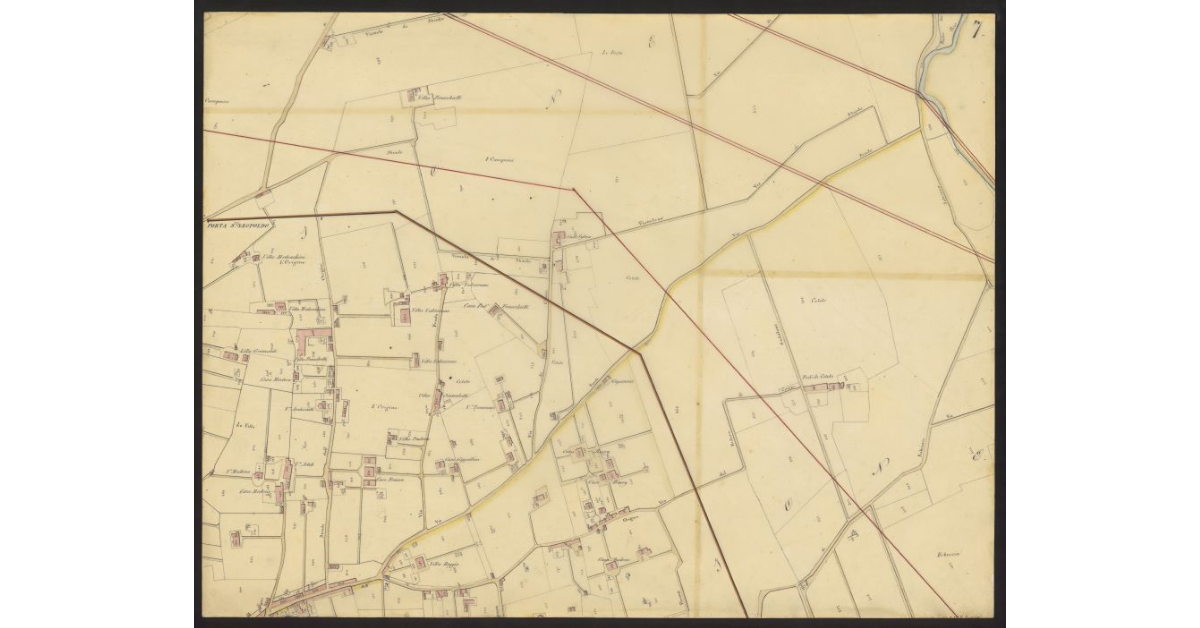Linee progettate da Poccianti per la nuova incinta di Livorno [Foglio 7]