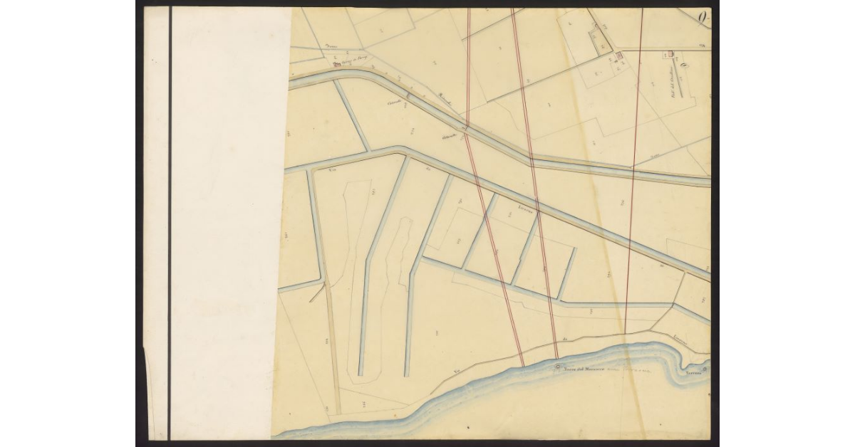 Linee progettate da Poccianti per la nuova incinta di Livorno [Foglio 9]