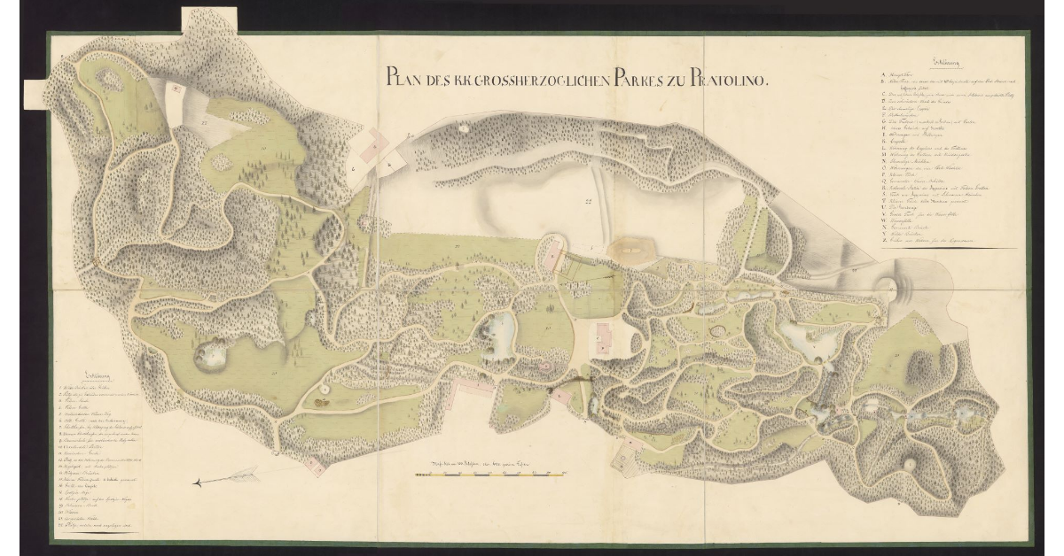 Plan des KK. parck Grossherzòglichen parkes zu Pratolino