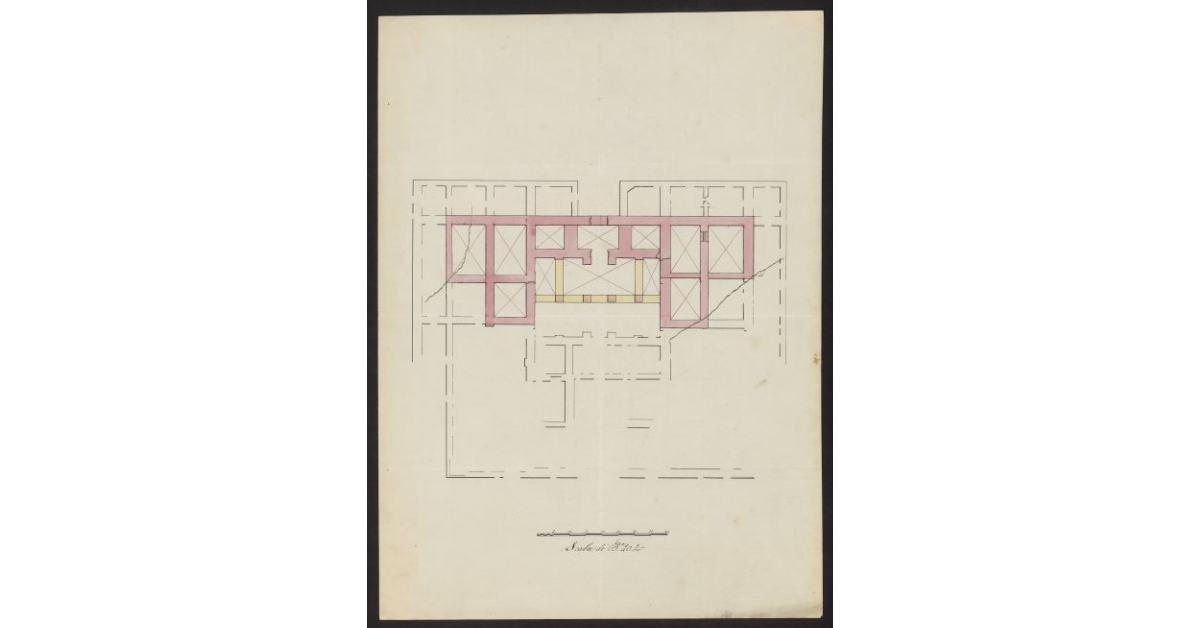 [Planimetria delle fondamenta della villa di Pratolino a Vaglia]
