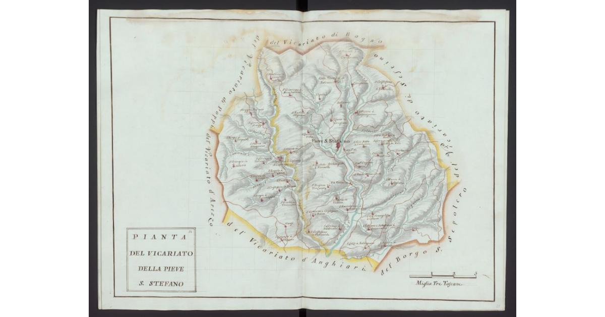 Pianta del Vicariato di Pieve Santo Stefano