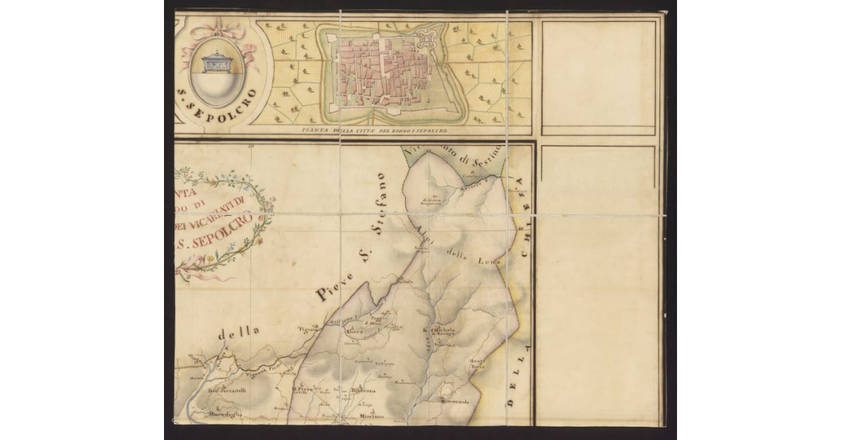 Pianta del feudo di Montauto e dei Vicariati di Anghiari e S. Sepolcro