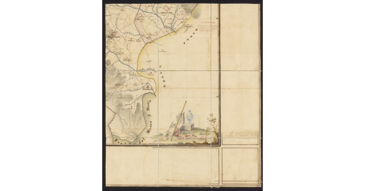 Pianta del feudo di Montauto e dei Vicariati di Anghiari e S. Sepolcro