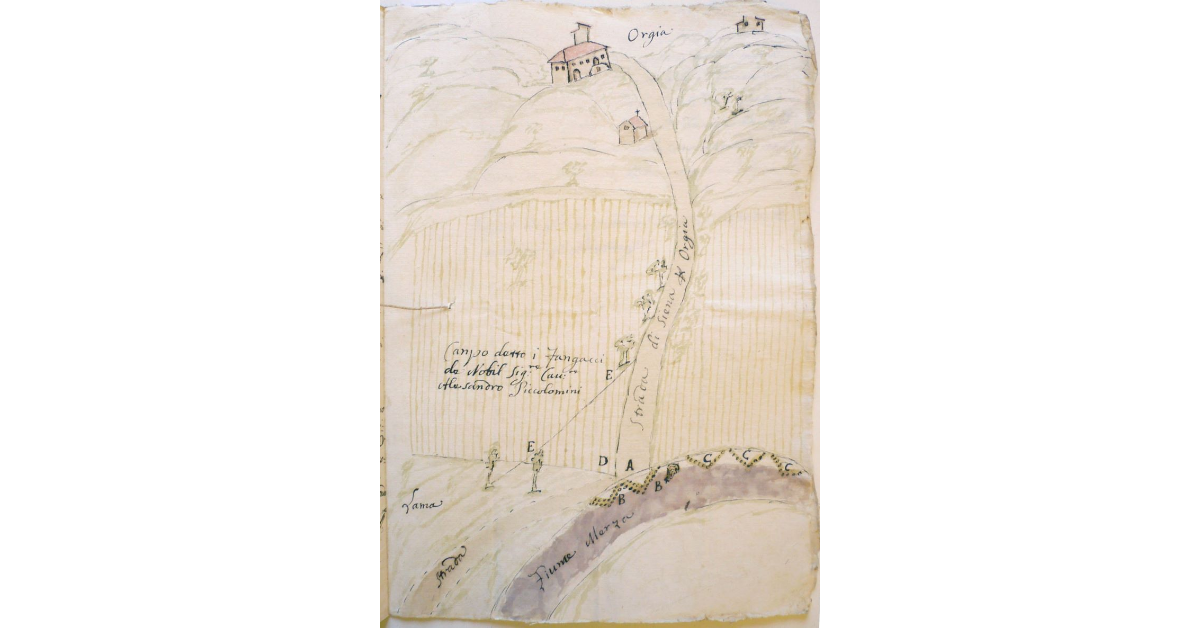 [Strada da Siena a Orgia al passo del Fiume Merse]