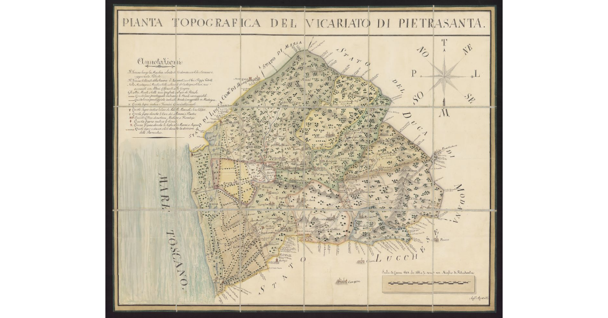 Pianta topografica del vicariato di Pietrasanta