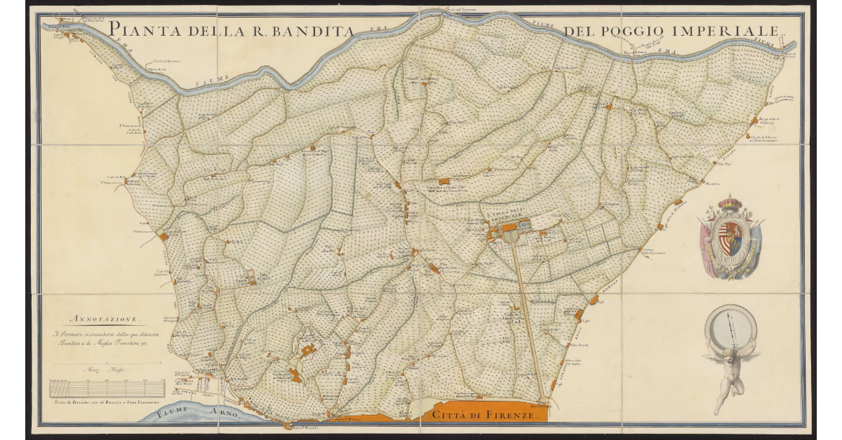 Pianta della R. bandita del Poggio Imperiale