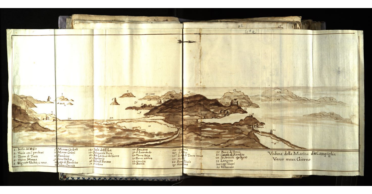 Veduta della Marina da Campiglia verso Mezzogiorno