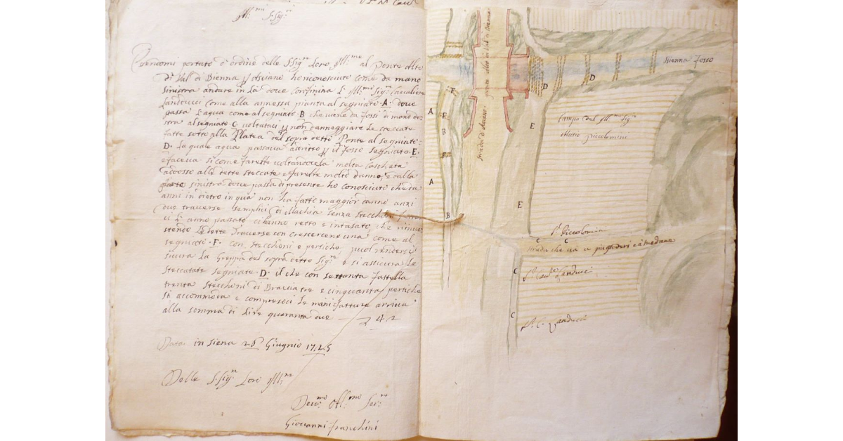 [Strada per Asciano in prossimità del ponte Alto di Val di Bienna]