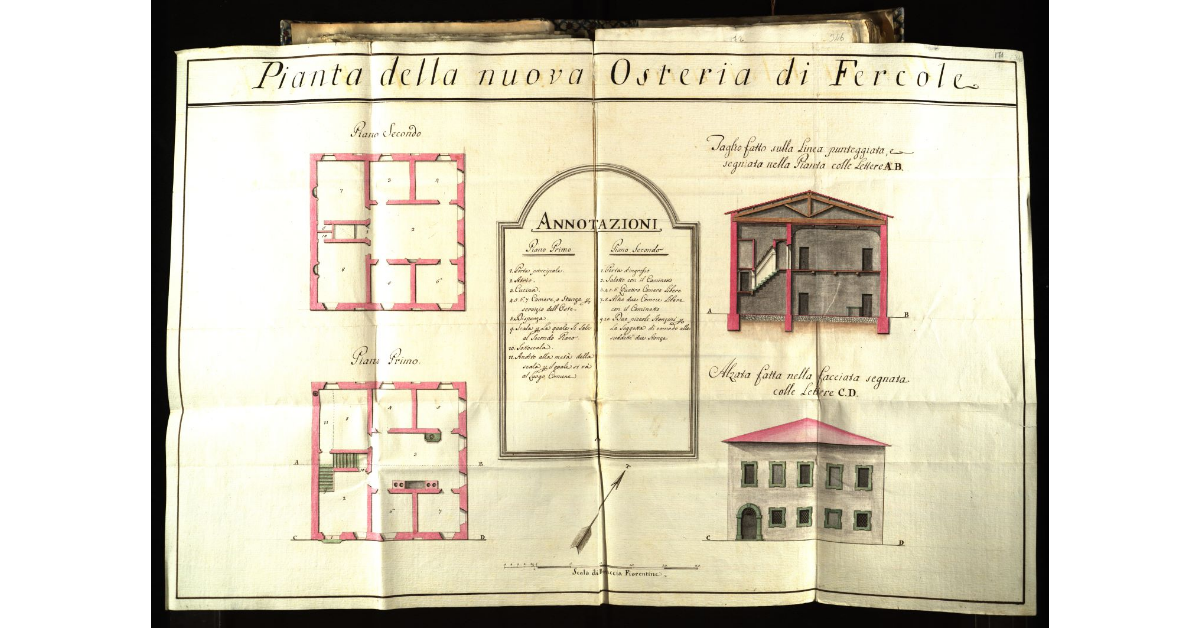 Pianta della nuova Osteria di Fercole