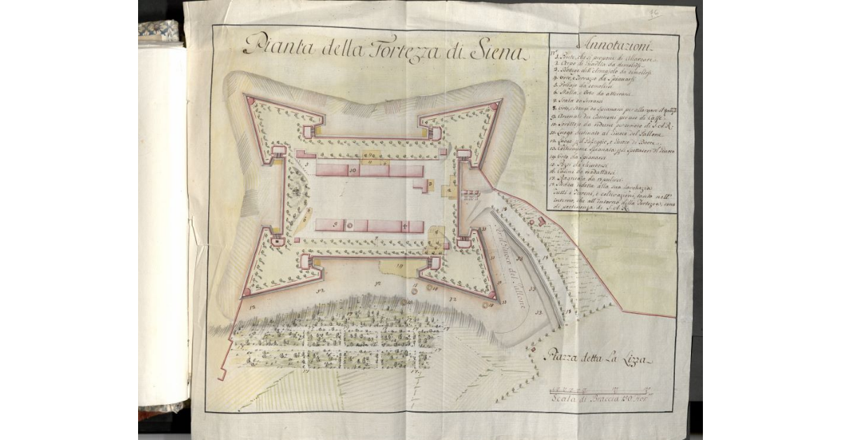 Pianta della Fortezza di Siena