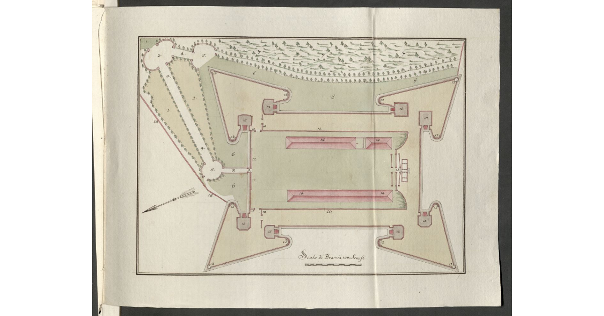 Pianta della Fortezza di Siena, per riformarsi, di S.A.R