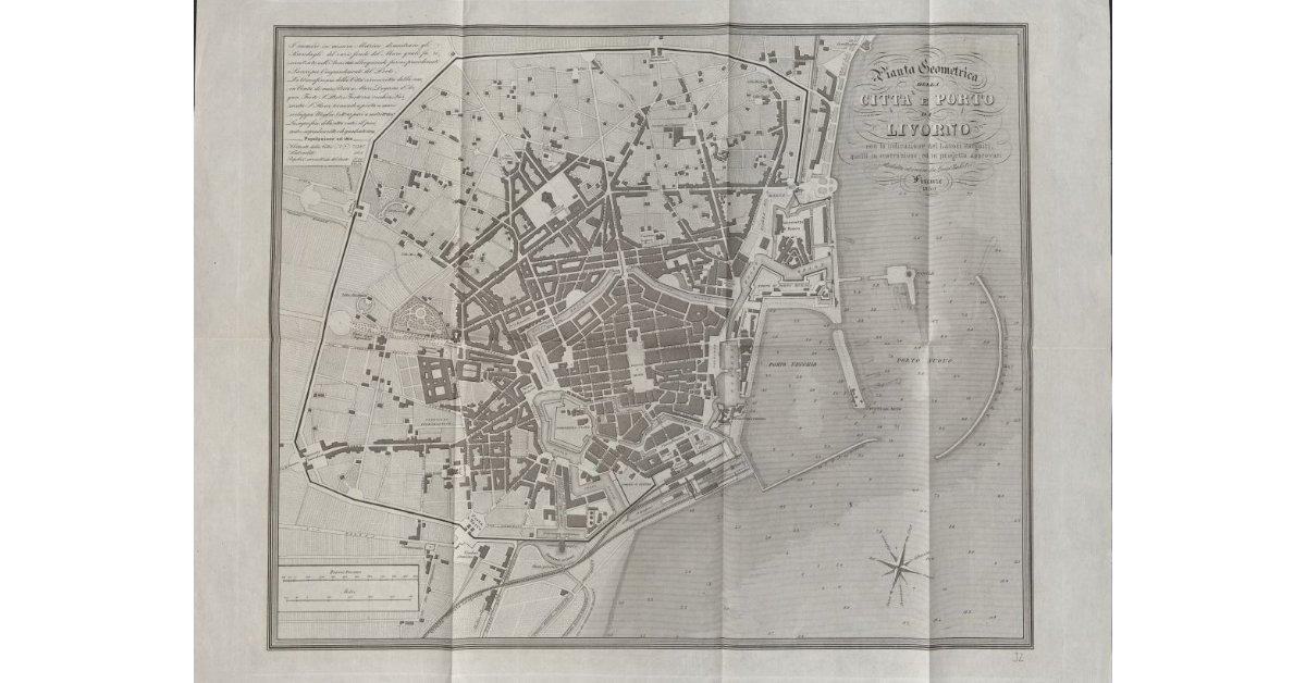 Pianta Geometrica della Città e Porto di Livorno con la indicazione dei lavori eseguiti, quelli in costruzione, ed in progetto approvati