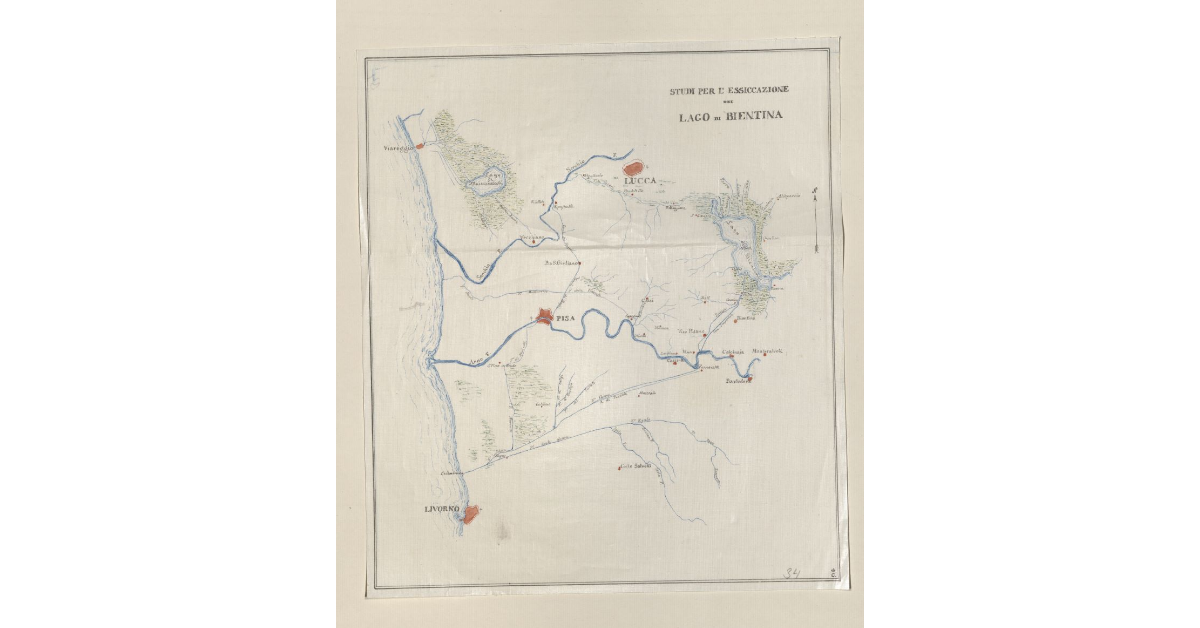 Studi per l'essiccazione del Lago di Bientina
