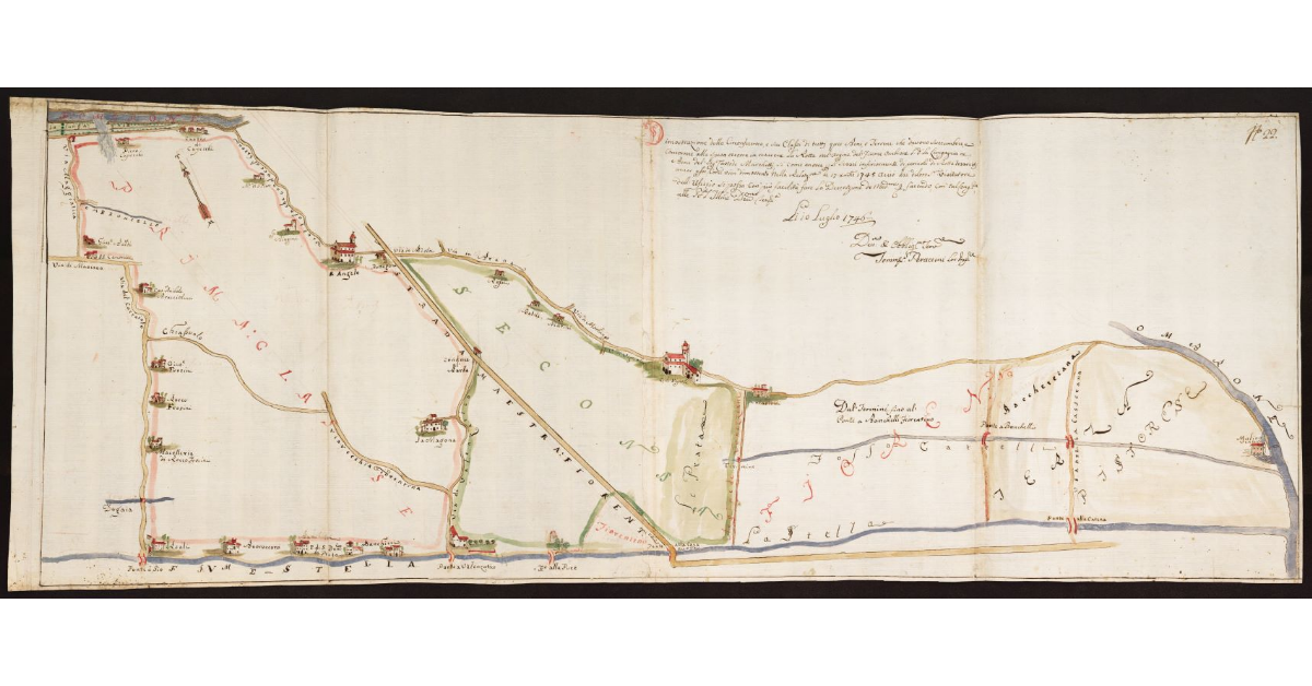 [Mappa del territorio compreso fra il Torrente Stella e l'Ombrone Pistoiese]