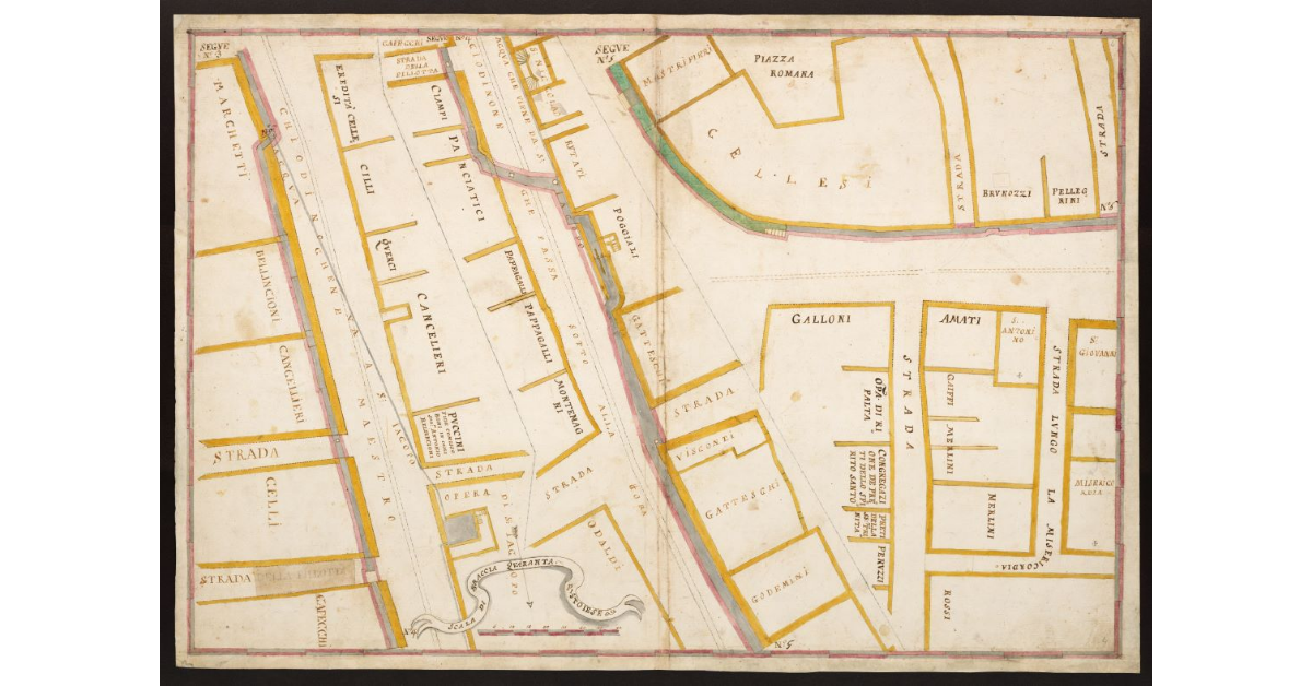 [Mappa di parte della città di Pistoia]