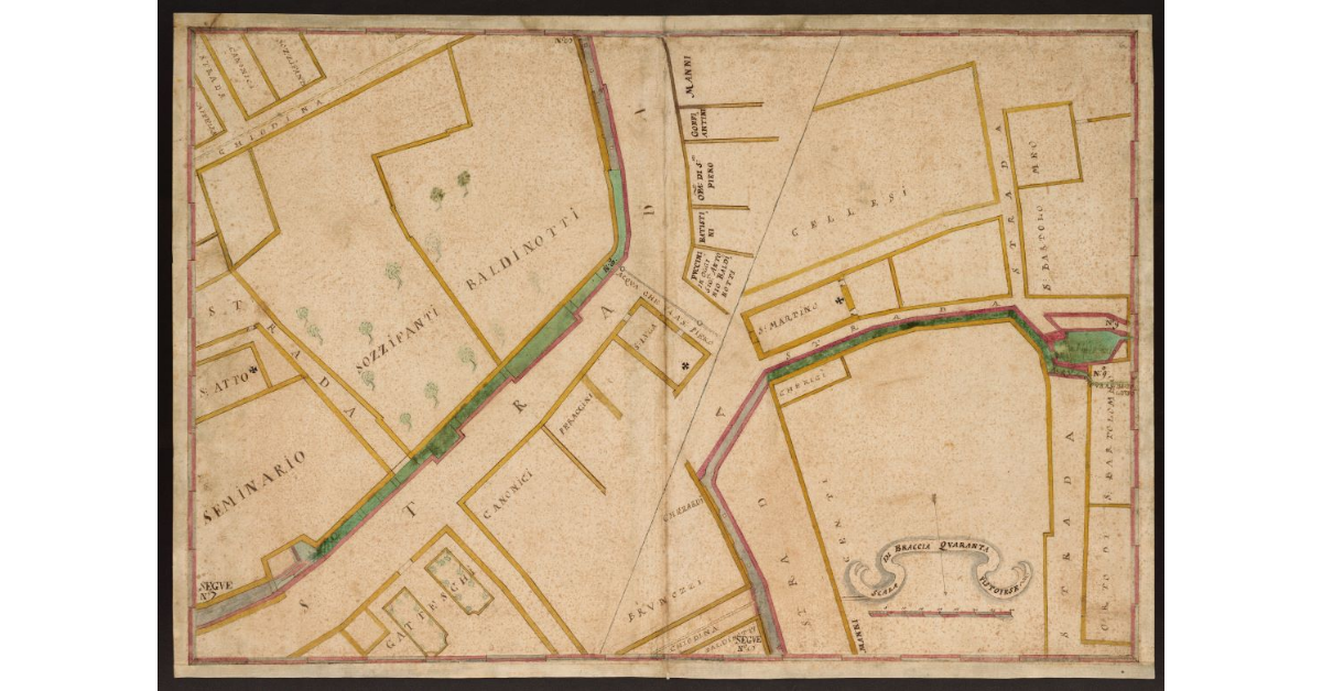 [Mappa di parte della città di Pistoia]