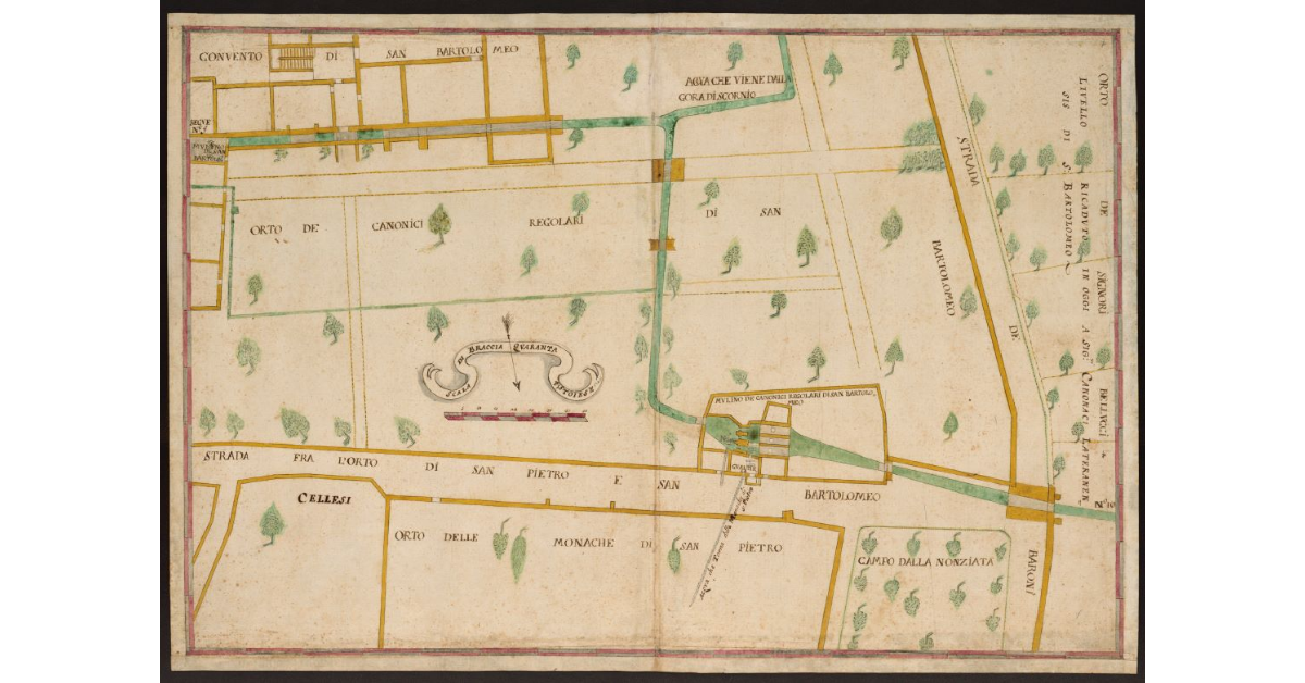 [Mappa di parte della città di Pistoia]
