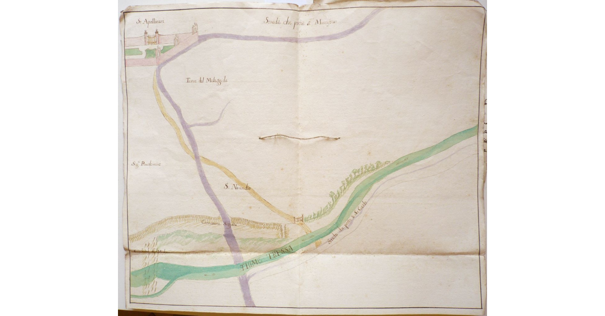 [Strada che porta a Monastero lungo il torrente Tressa]