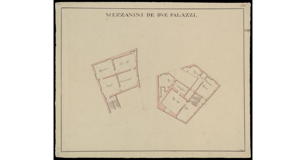 Mezzanini de due palazzi [dei Cavalieri di S. Stefano a Pisa]
