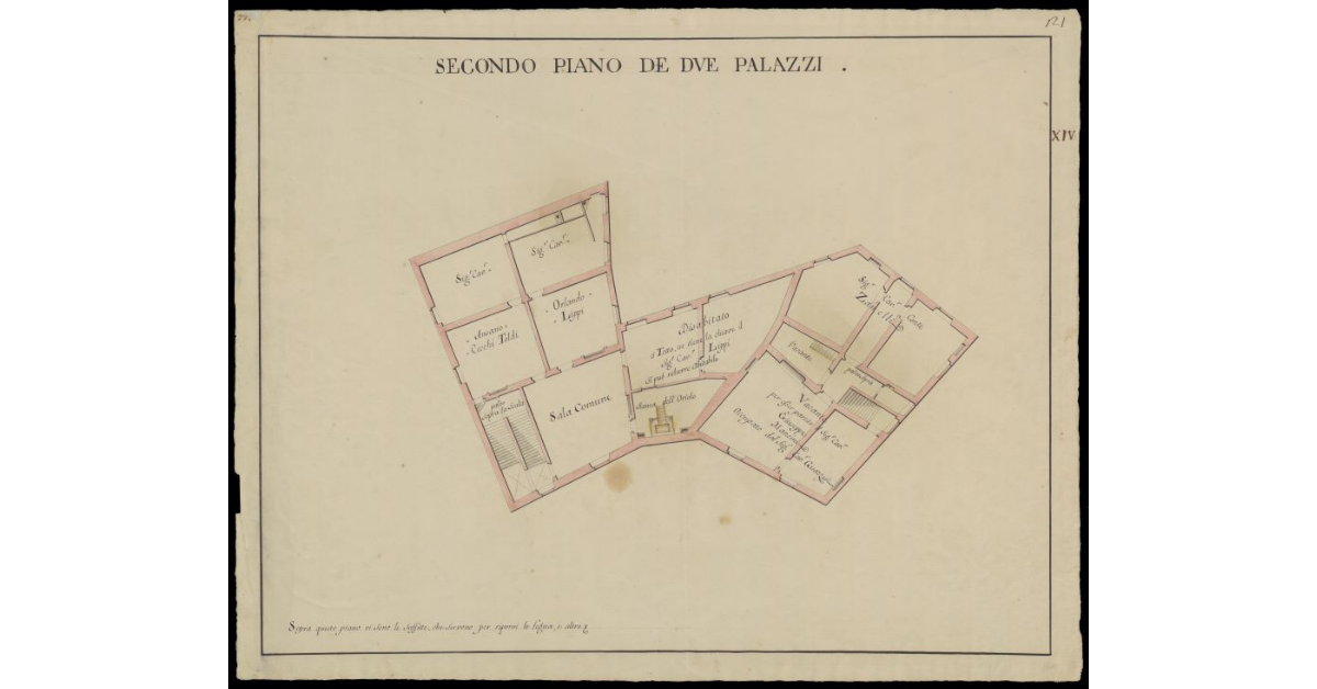 Secondo piano de due Palazzi [dei Cavalieri di S. Stefano a Pisa]