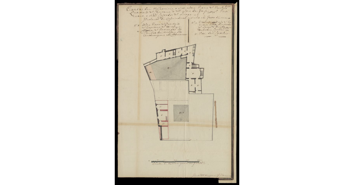 Pianta dei mezzanini [della Fabbrica di S. Apollinare di Pisa]