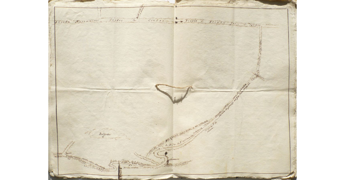 [Strada antica delle Querciole nel territorio di Belforte]