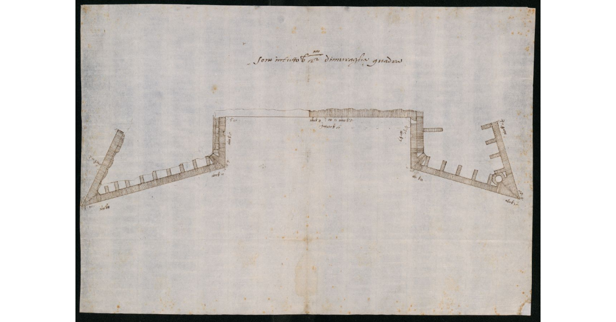 [Pianta di parte di bastione delle fortificazioni di Portoferraio]
