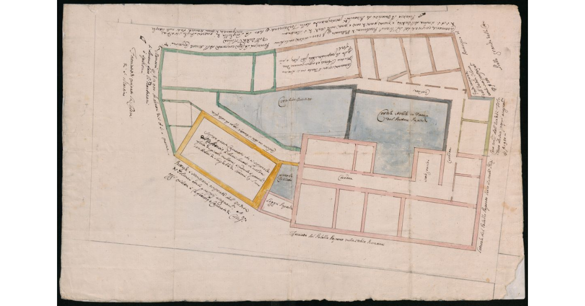 [Pianta del Palazzo Papesco e di altri immobili di Siena acquistati dal granduca]
