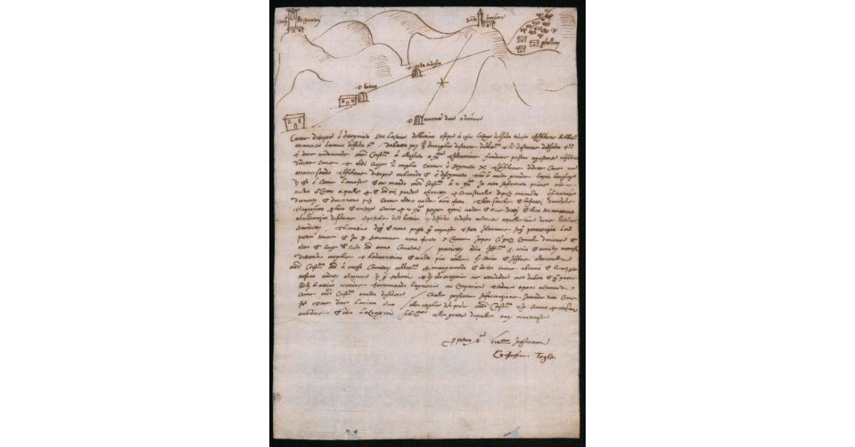 [Relazione e disegno delle cave di Galleno presso Pietrasanta]