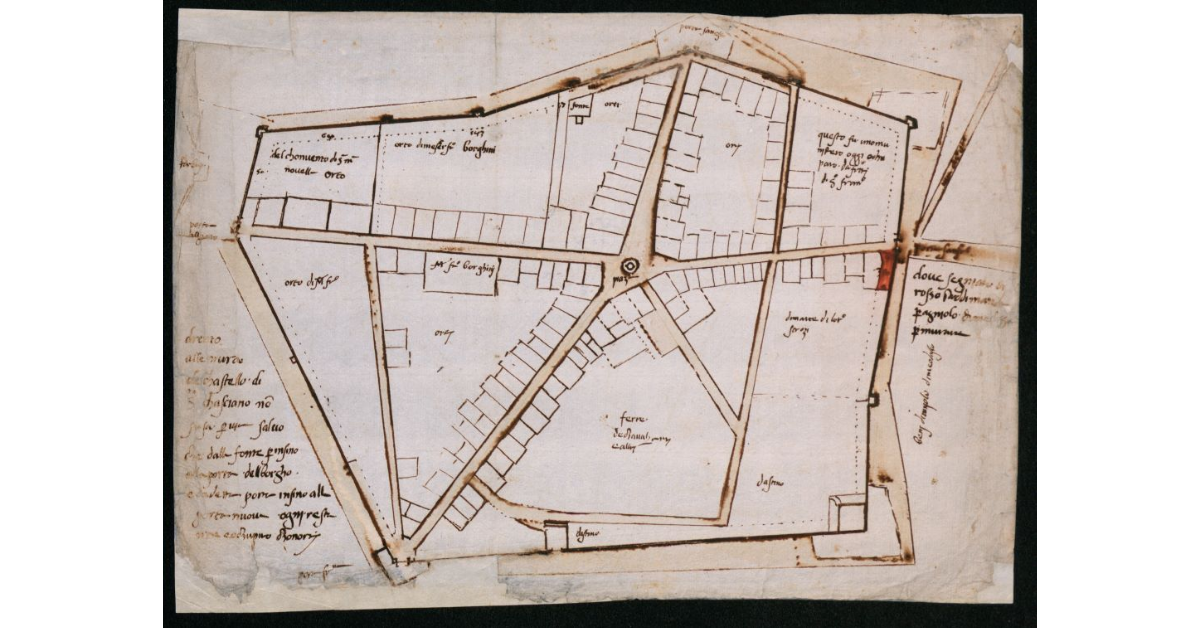 [Pianta del castello di San Casciano Val di Pesa]