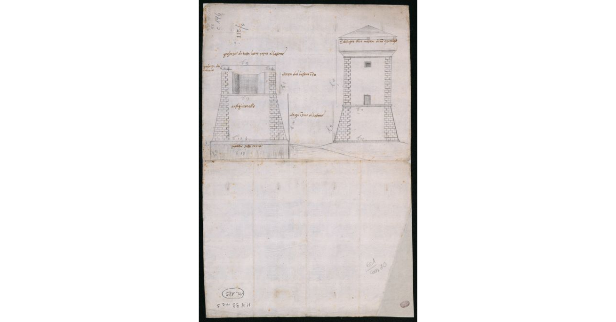 [Prospetto delle torri di Castiglioncello e di Calafuria nella costiera livornese]