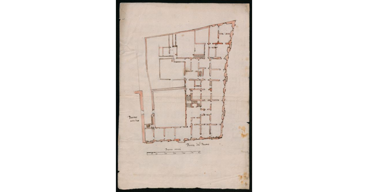 [Pianta del Palazzo arcivescovile in Piazza del Duomo a Siena]