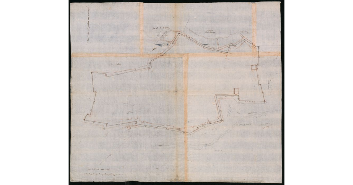 [Pianta del circuito murario di Fivizzano]