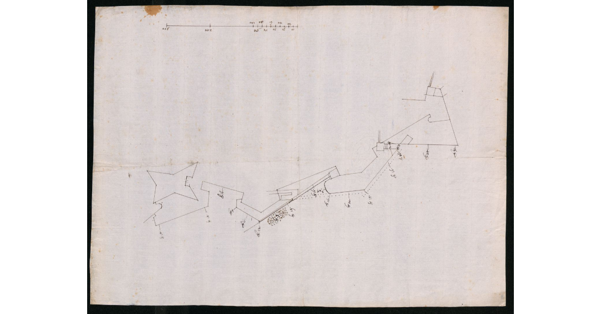 [Pianta delle fortificazioni di Portoferraio dalla parte di terra]