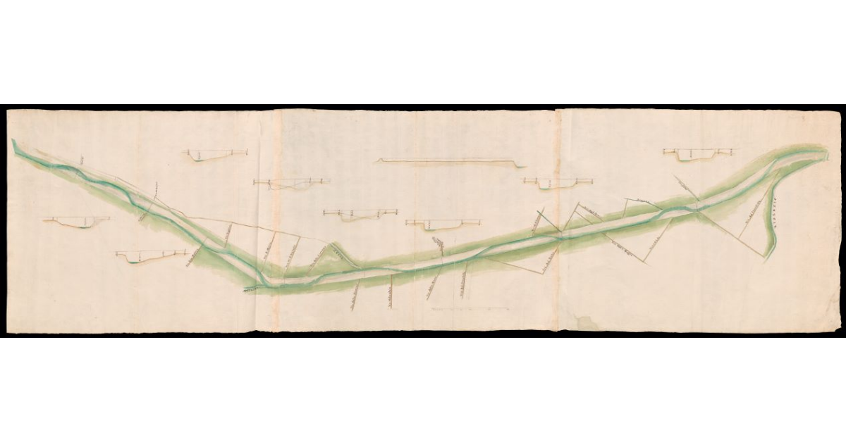 [Pianta di un tratto del fiume Arno da Firenze a Signa]